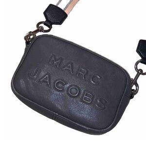 Marc by Marc Jacobs The Flash Leather Crossbody Bag - Gray W/ Pink White Strap